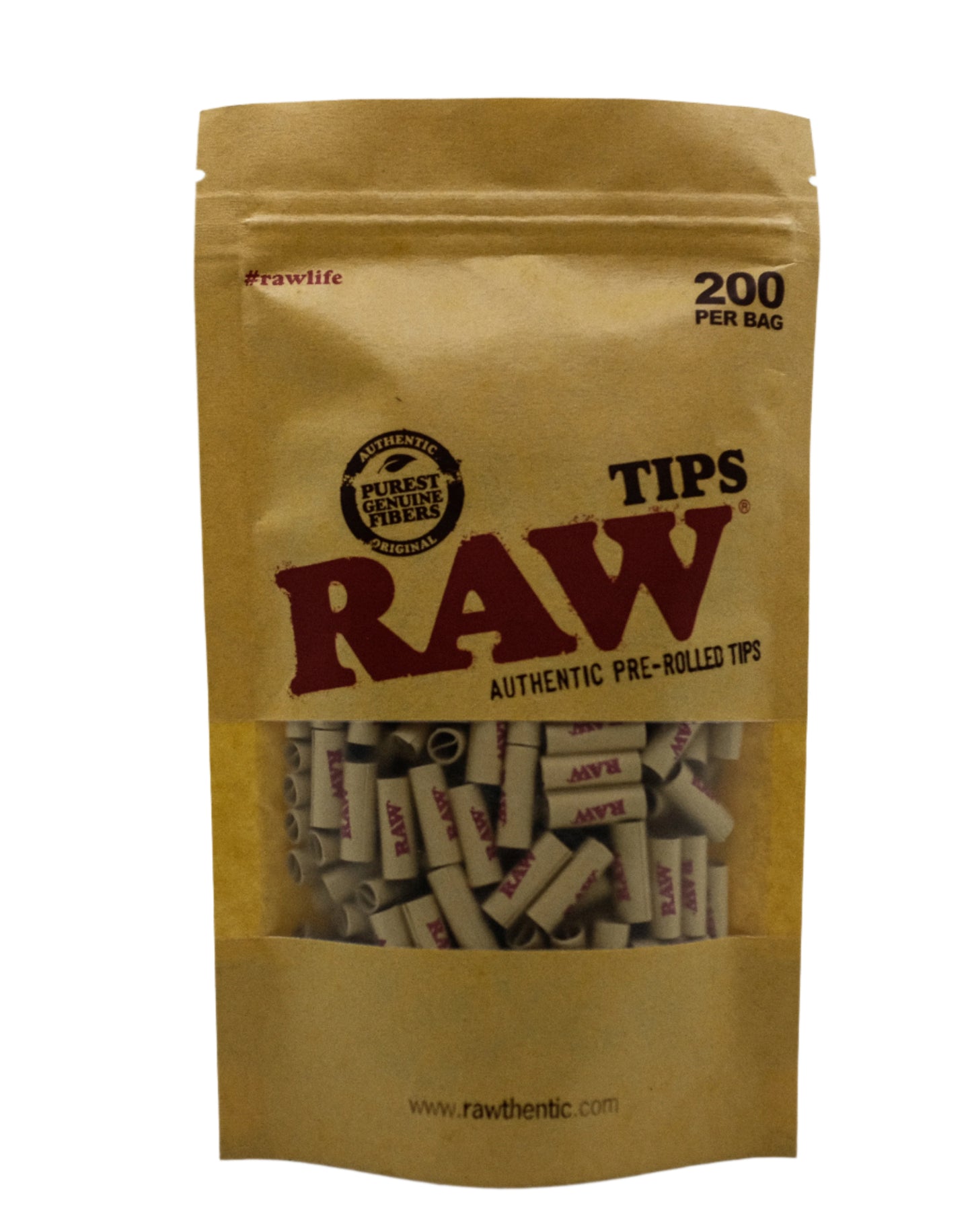 RAW PRE-ROLLED TIPS 200 COUNT BAG