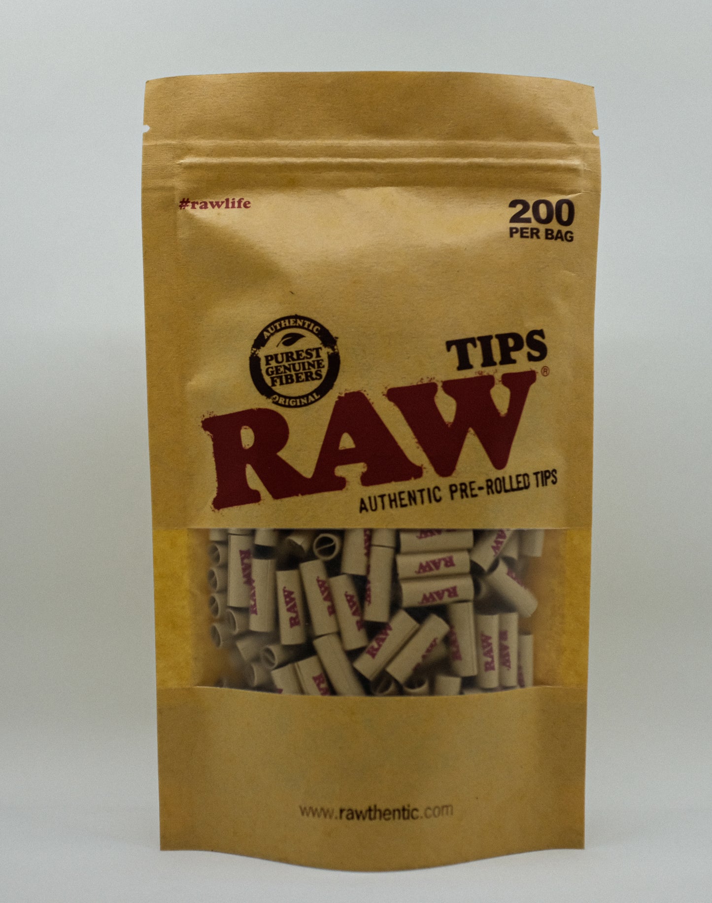 RAW PRE-ROLLED TIPS 200 COUNT BAG