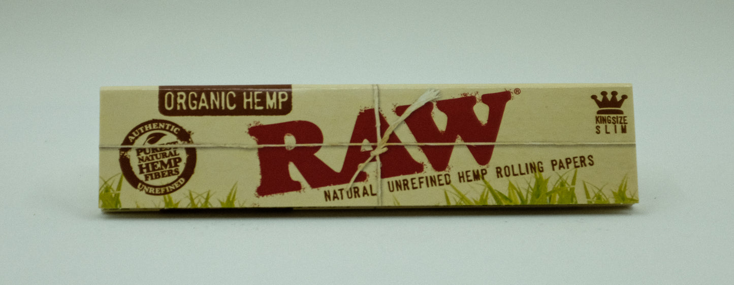 RAW ORGANIC HEMP SLIM KING SIZE ROLLING PAPER