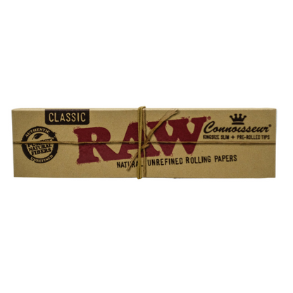 RAW CONNOISSUER KING SIZE ROLLING PAPERS WITH TIPS